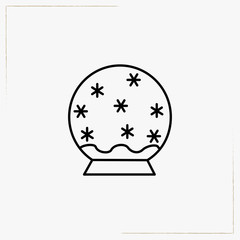 snow globe line icon