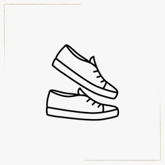 shoes line icon