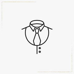 office uniform line icon