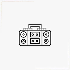cassette player line icon