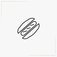 hot dog line icon