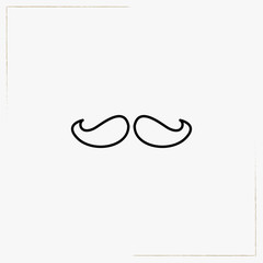 mustache line icon