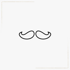 Fototapeta premium mustache line icon