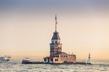 Fototapeta premium The Maiden Tower in Istanbul, Turkey