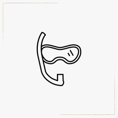 diving pipe line icon