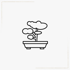 bonsai line icon
