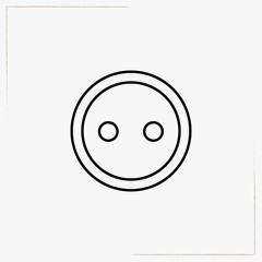 sewing button line icon