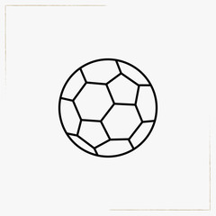 Obraz premium soccer ball line icon