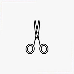 scissors line icon