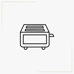 toaster line icon