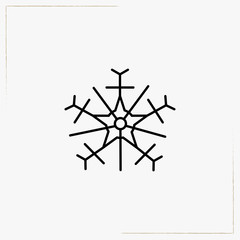 snowflake line icon