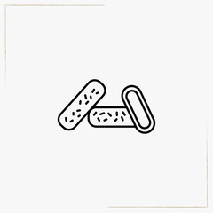 bread roll line icon