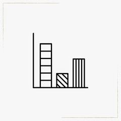 percentage graphics line icon