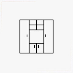 wardrobe line icon