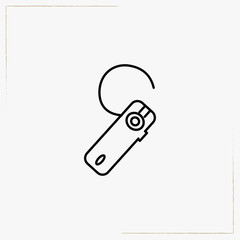 wireless earphone line icon