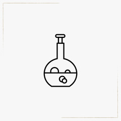 halloween flask line icon