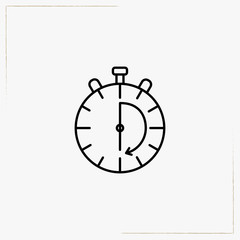 stopwatch line icon