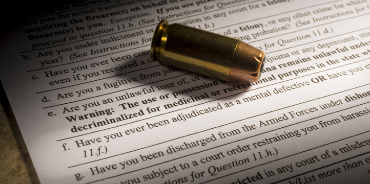 Mental health line on the background check to make a gun purchase