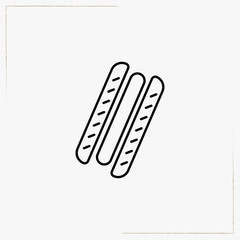 hot dog line icon