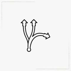 fork in the road line icon - 192710507