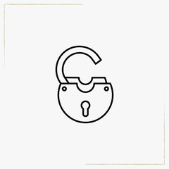 lock line icon