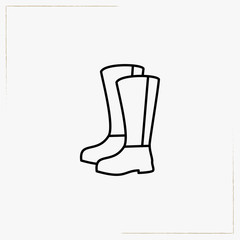 boots line icon