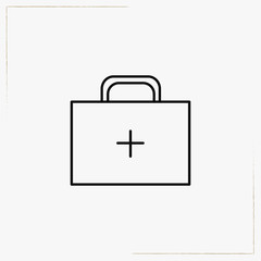 first aid kit line icon