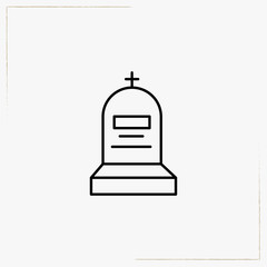 grave line icon