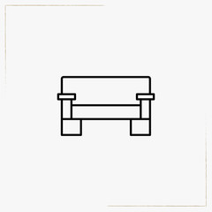 armchair line icon