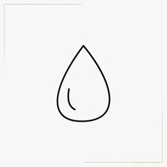 blood drop line icon