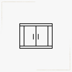 cupboard line icon