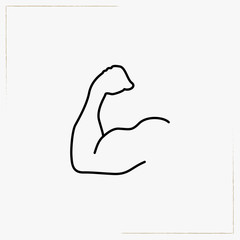 biceps line icon