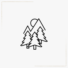 landscape line icon
