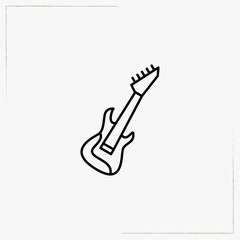 guitar line icon