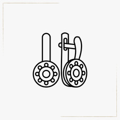 cufflinks line icon