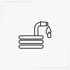 garden hose line icon