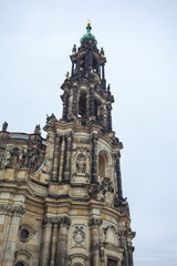Fototapeta na wymiar Monument to King John of Saxony, Catholic Church and Dresden Castle, Dresden, Germany