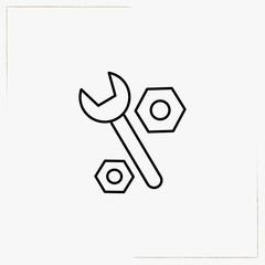 network tools line icon