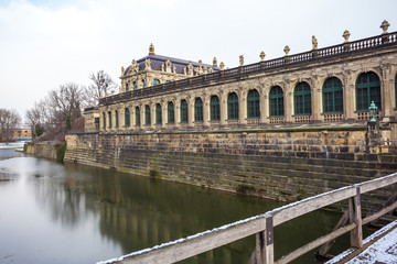 Obraz premium View to the historical buildings of the famous Zwinger palace in Dresden, Germany