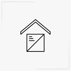 home purchase line icon