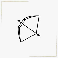arrow bow line icon