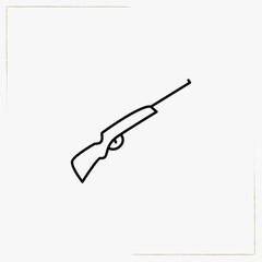 rifle line icon