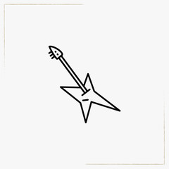 rock guitar line icon