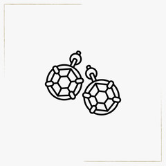 Obraz premium cufflinks line icon