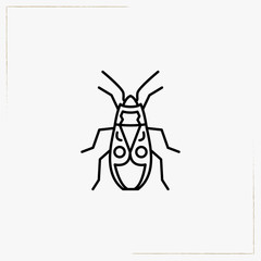 bug line icon