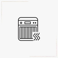 heating battery line icon