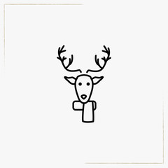 deer line icon
