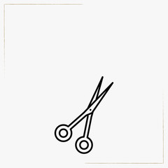 scissors line icon