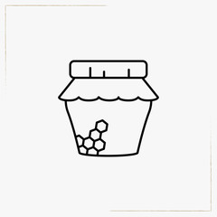 honey jar line icon