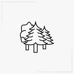 forest line icon
